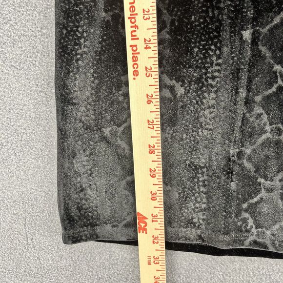 H&M Dress womens 2 Black Velvet Bodycon Sheer long sleeve snake skin print - Picture 10 of 11